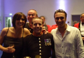 Back stage photo taken at a Royal Marines Band concert
